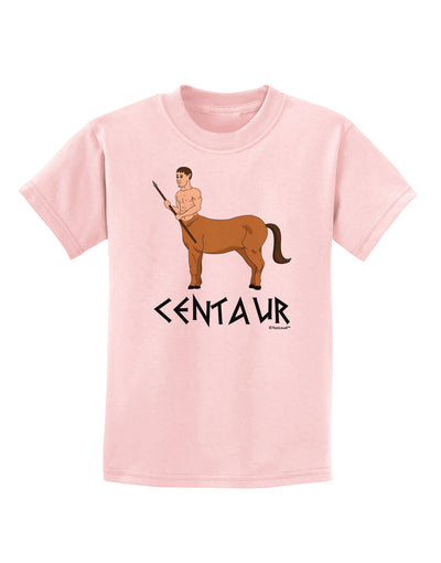 Greek Mythology Centaur Design - Color - Text Childrens T-Shirt by TooLoud-Childrens T-Shirt-TooLoud-PalePink-X-Small-Davson Sales