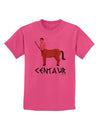 Greek Mythology Centaur Design - Color - Text Childrens T-Shirt by TooLoud-Childrens T-Shirt-TooLoud-Sangria-X-Small-Davson Sales