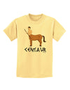 Greek Mythology Centaur Design - Color - Text Childrens T-Shirt by TooLoud-Childrens T-Shirt-TooLoud-Daffodil-Yellow-X-Small-Davson Sales