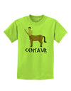 Greek Mythology Centaur Design - Color - Text Childrens T-Shirt by TooLoud-Childrens T-Shirt-TooLoud-Lime-Green-X-Small-Davson Sales