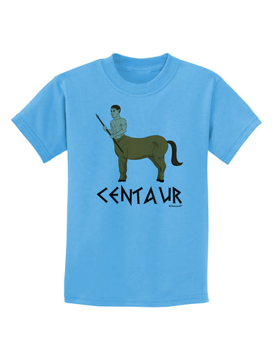 Greek Mythology Centaur Design - Color - Text Childrens T-Shirt by TooLoud-Childrens T-Shirt-TooLoud-Aquatic-Blue-X-Small-Davson Sales