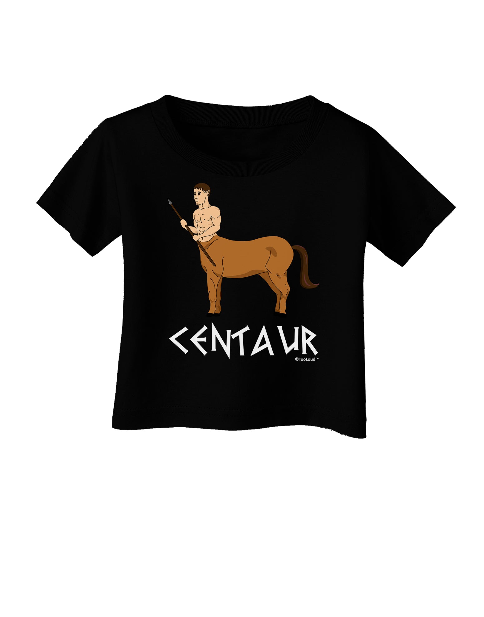 Greek Mythology Centaur Design - Color - Text Infant T-Shirt Dark by TooLoud-Infant T-Shirt-TooLoud-Black-06-Months-Davson Sales