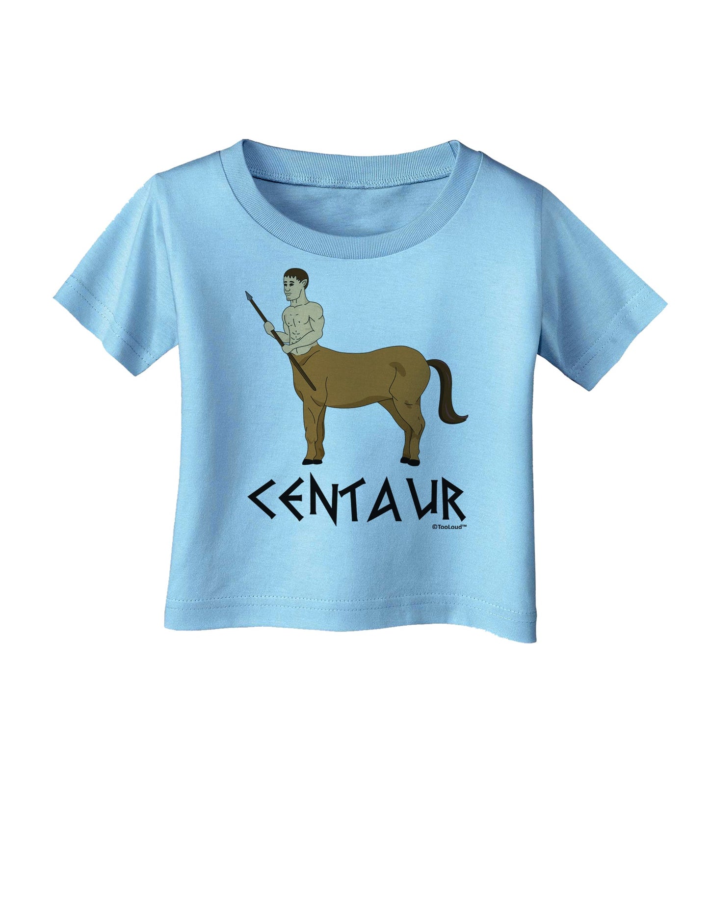Greek Mythology Centaur Design - Color - Text Infant T-Shirt by TooLoud-Infant T-Shirt-TooLoud-Aquatic-Blue-06-Months-Davson Sales