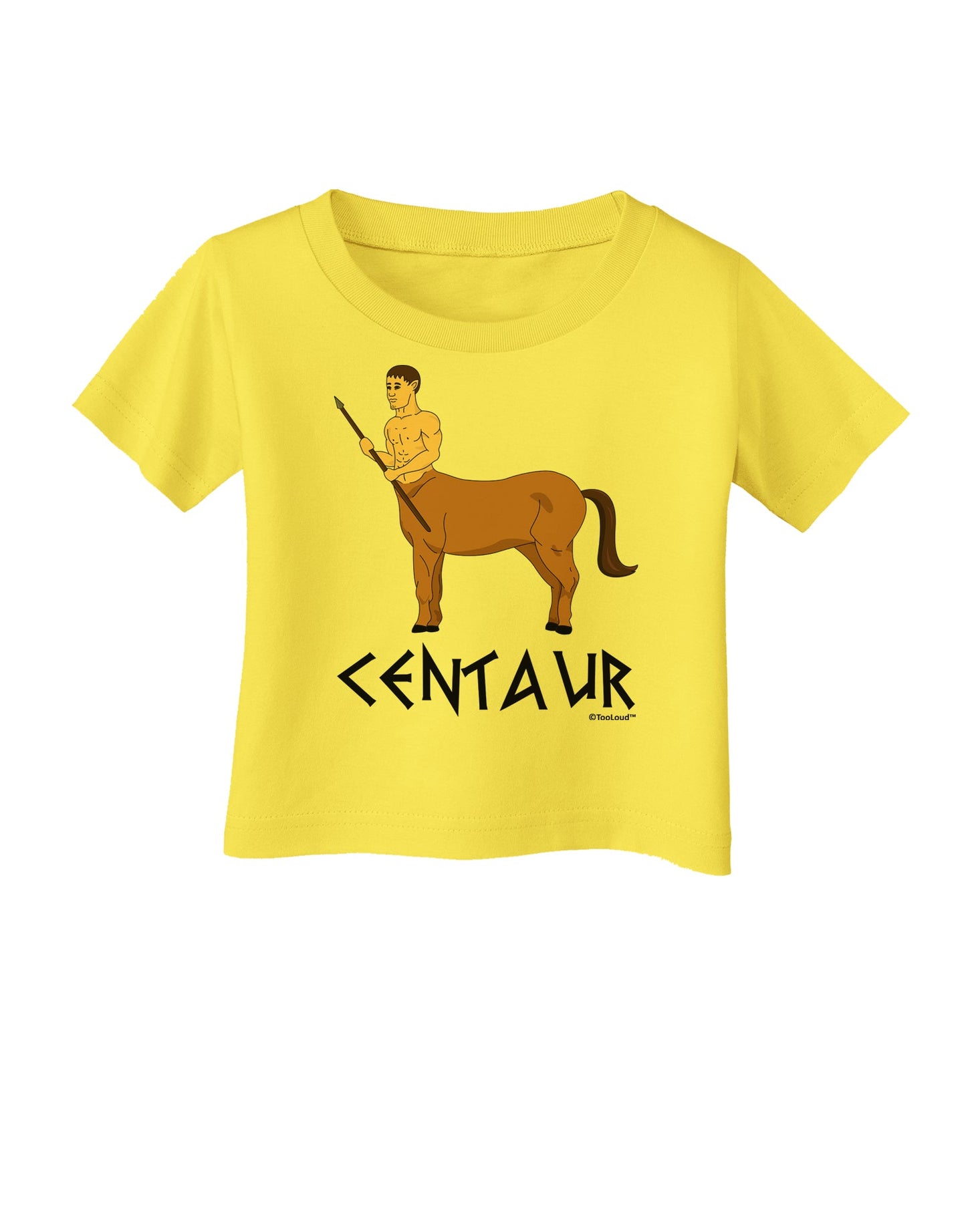 Greek Mythology Centaur Design - Color - Text Infant T-Shirt by TooLoud-Infant T-Shirt-TooLoud-Yellow-06-Months-Davson Sales
