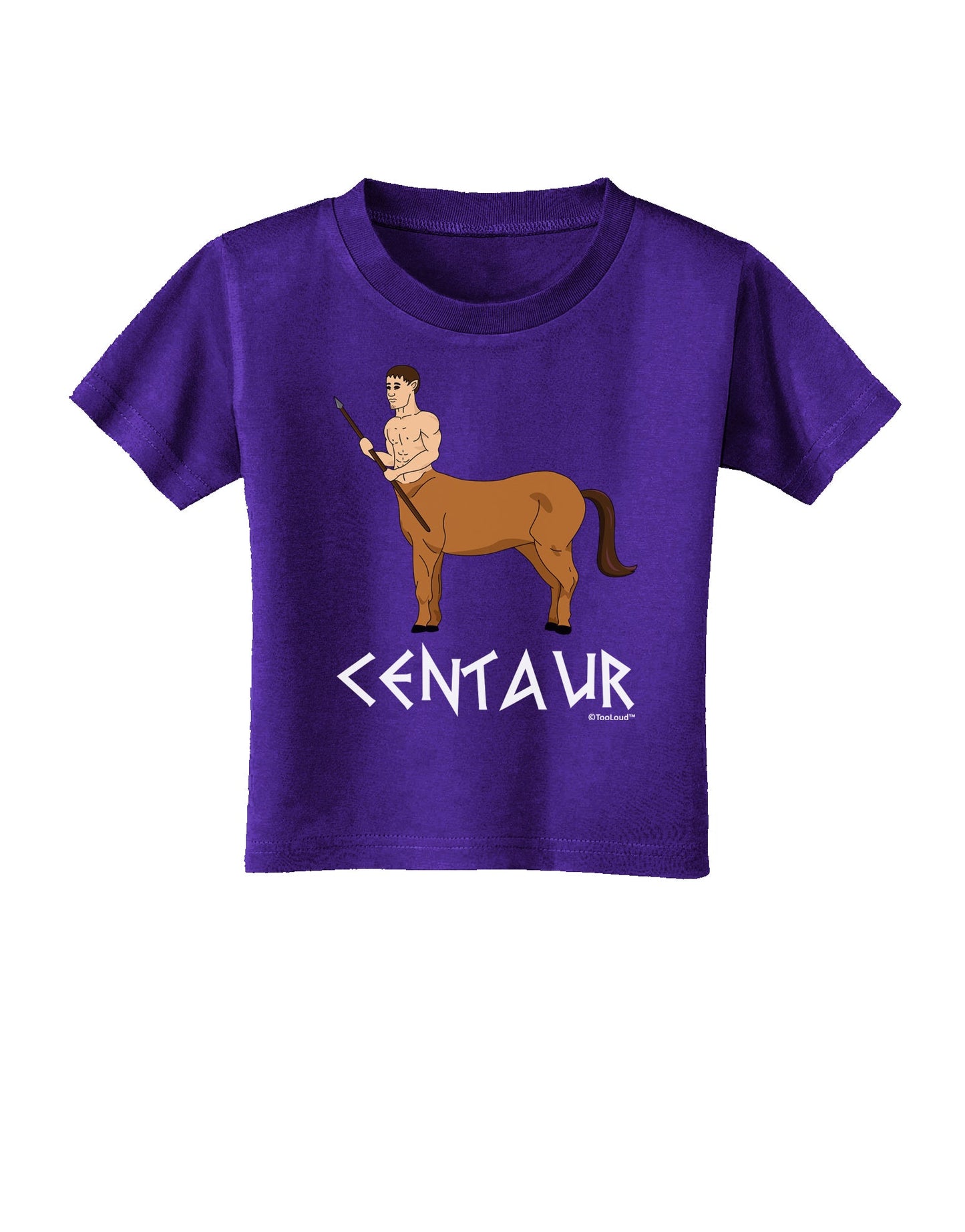Greek Mythology Centaur Design - Color - Text Toddler T-Shirt Dark by TooLoud-Toddler T-Shirt-TooLoud-Purple-2T-Davson Sales