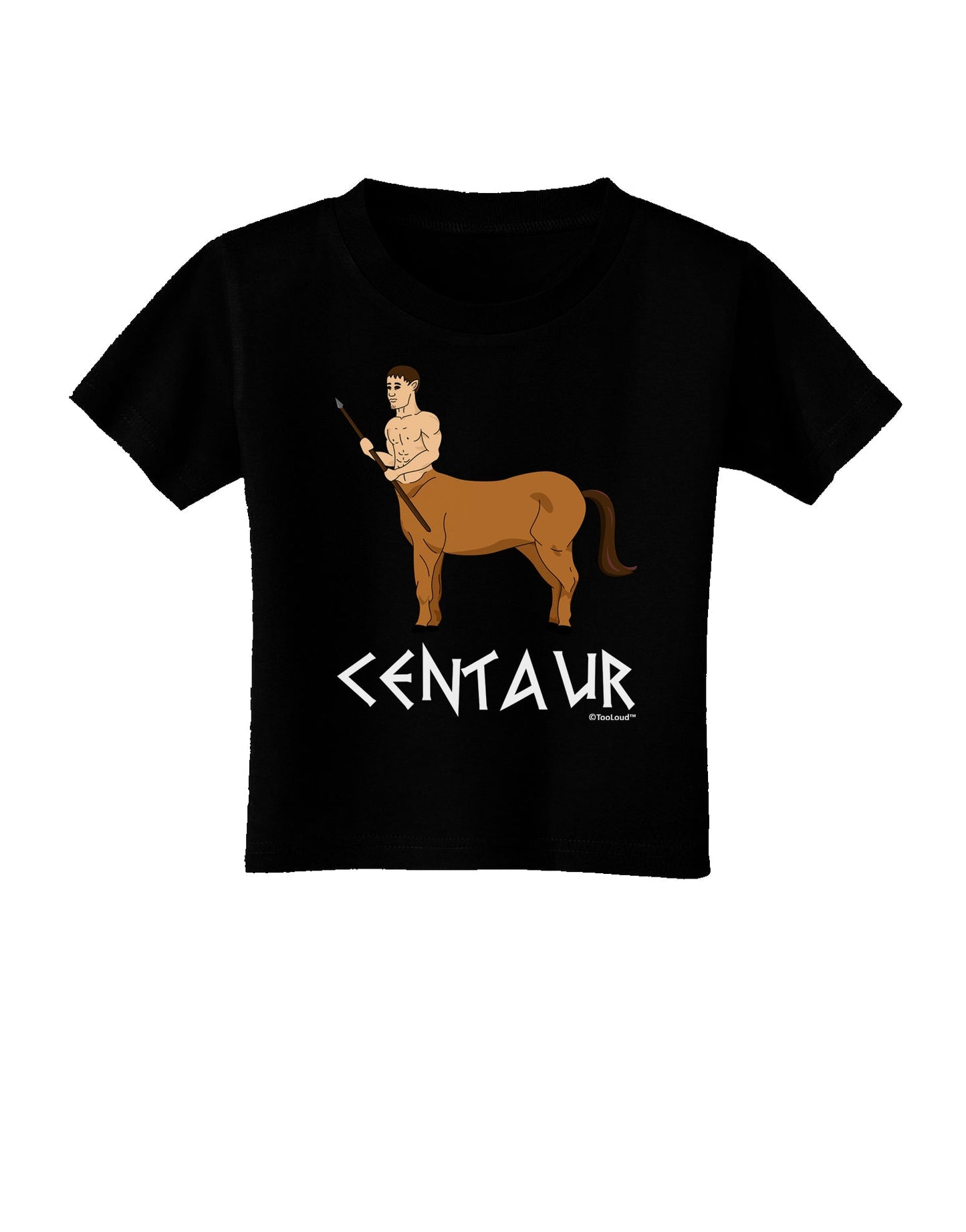 Greek Mythology Centaur Design - Color - Text Toddler T-Shirt Dark by TooLoud-Toddler T-Shirt-TooLoud-Black-2T-Davson Sales