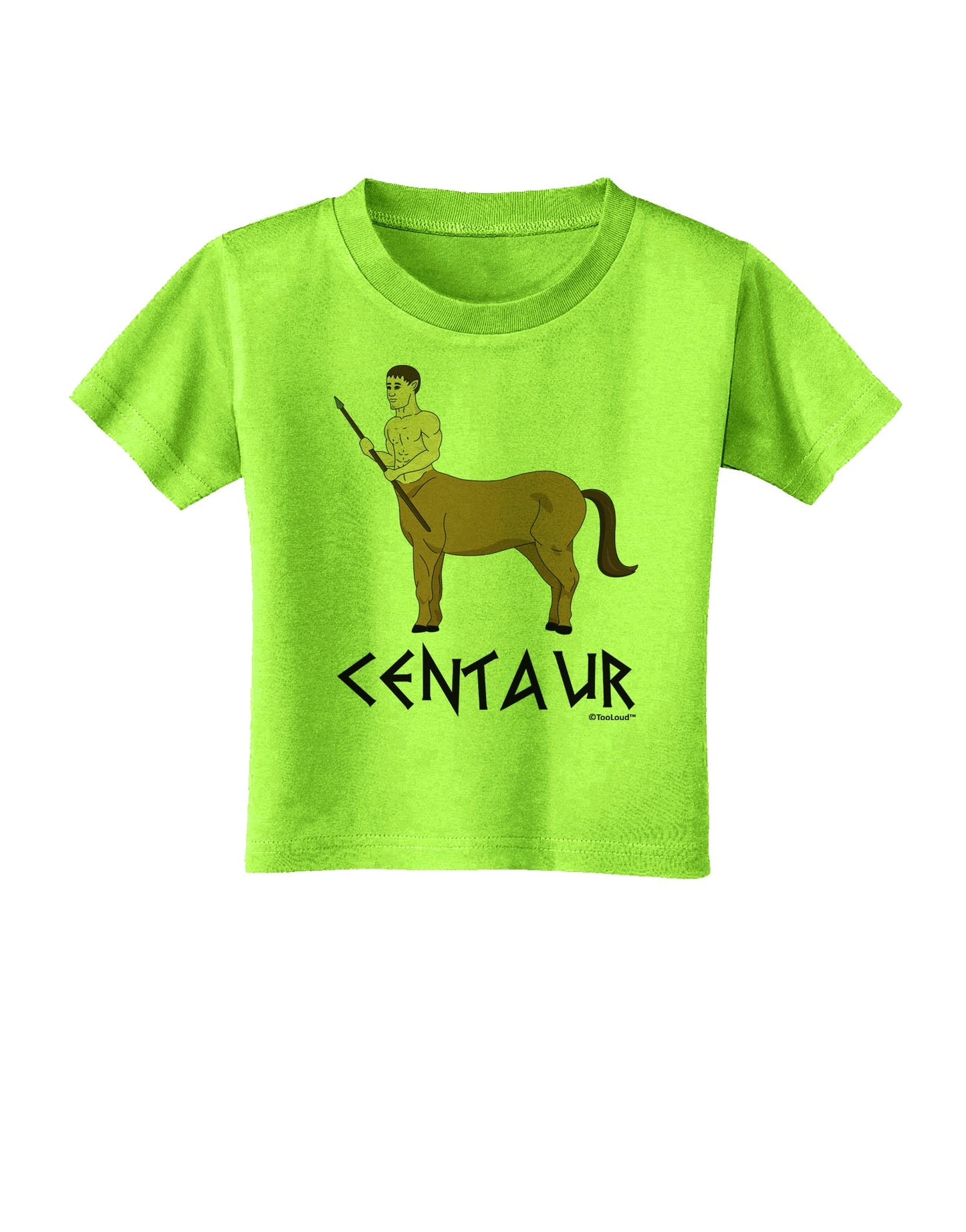 Greek Mythology Centaur Design - Color - Text Toddler T-Shirt by TooLoud-Toddler T-Shirt-TooLoud-Lime-Green-2T-Davson Sales
