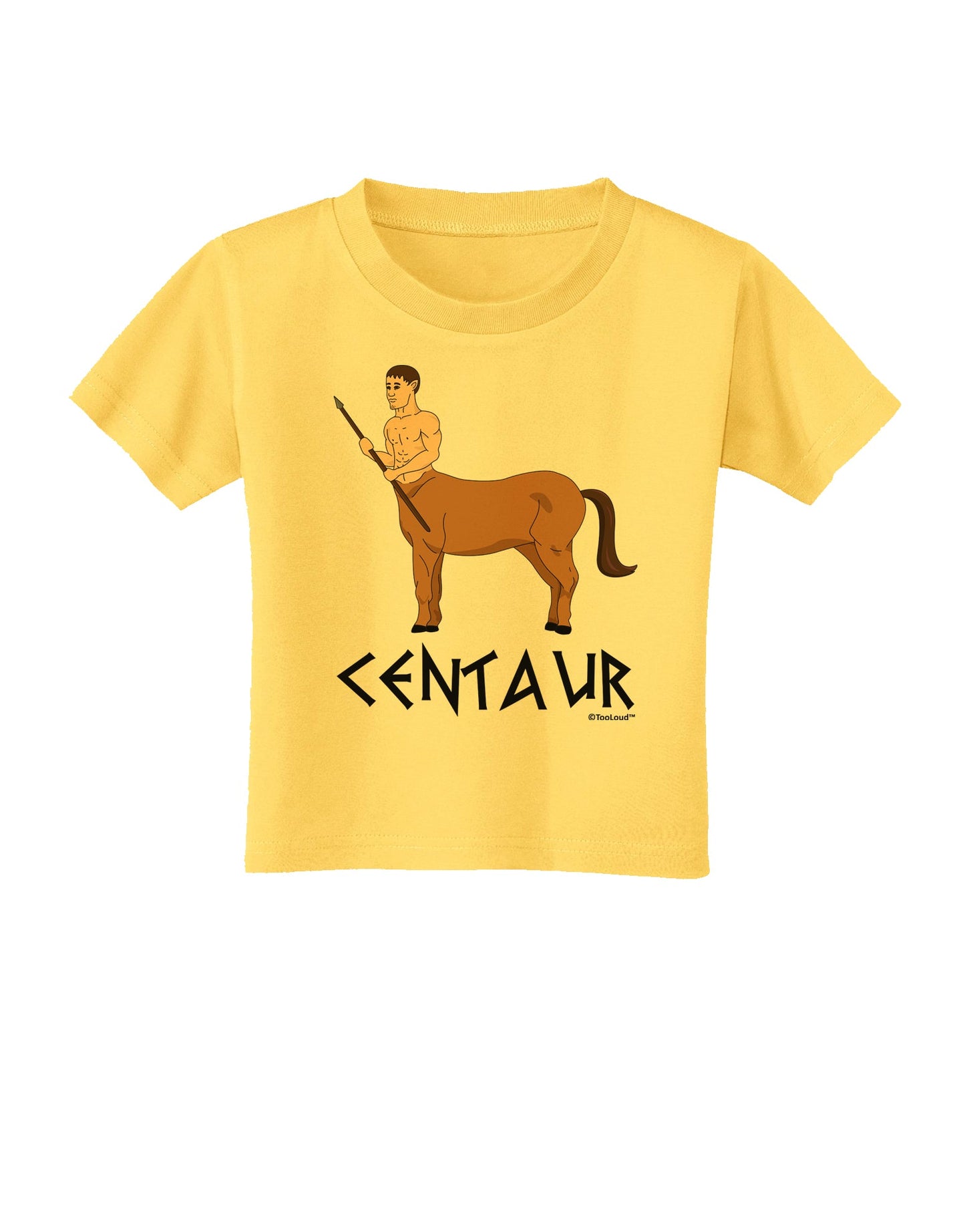Greek Mythology Centaur Design - Color - Text Toddler T-Shirt by TooLoud-Toddler T-Shirt-TooLoud-Yellow-2T-Davson Sales
