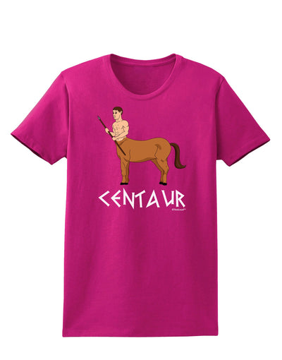 Greek Mythology Centaur Design - Color - Text Womens Dark T-Shirt by TooLoud-Womens T-Shirt-TooLoud-Hot-Pink-Small-Davson Sales