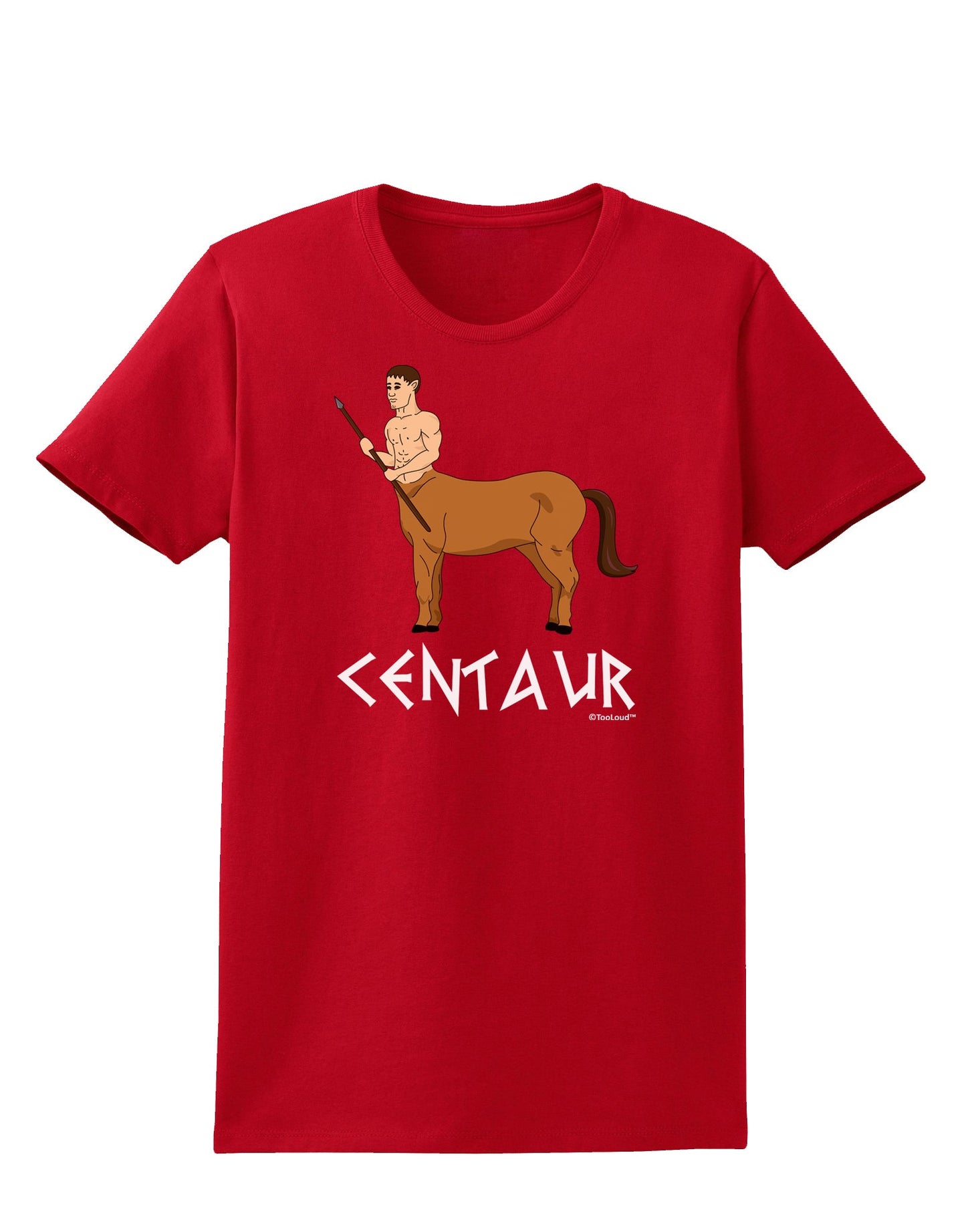 Greek Mythology Centaur Design - Color - Text Womens Dark T-Shirt by TooLoud-Womens T-Shirt-TooLoud-Red-X-Small-Davson Sales