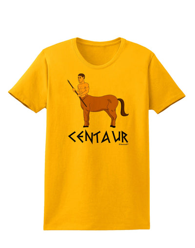 Greek Mythology Centaur Design - Color - Text Womens T-Shirt by TooLoud-Womens T-Shirt-TooLoud-Gold-X-Small-Davson Sales