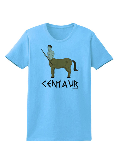 Greek Mythology Centaur Design - Color - Text Womens T-Shirt by TooLoud-Womens T-Shirt-TooLoud-Aquatic-Blue-X-Small-Davson Sales