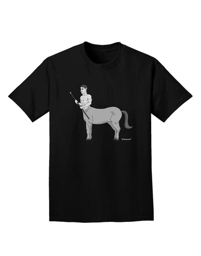 Greek Mythology Centaur Design - Grayscale Adult Dark T-Shirt by TooLoud-Mens T-Shirt-TooLoud-Black-Small-Davson Sales