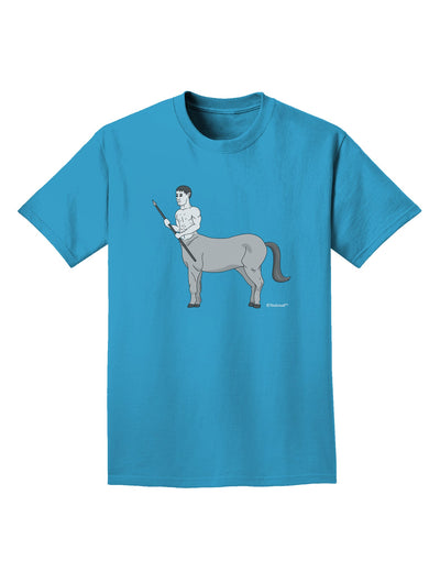 Greek Mythology Centaur Design - Grayscale Adult Dark T-Shirt by TooLoud-Mens T-Shirt-TooLoud-Turquoise-Small-Davson Sales