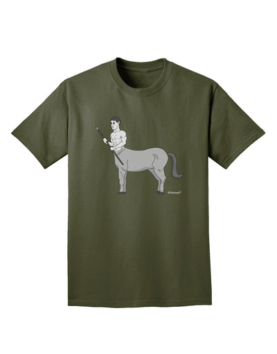 Greek Mythology Centaur Design - Grayscale Adult Dark T-Shirt by TooLoud-Mens T-Shirt-TooLoud-Military-Green-Small-Davson Sales