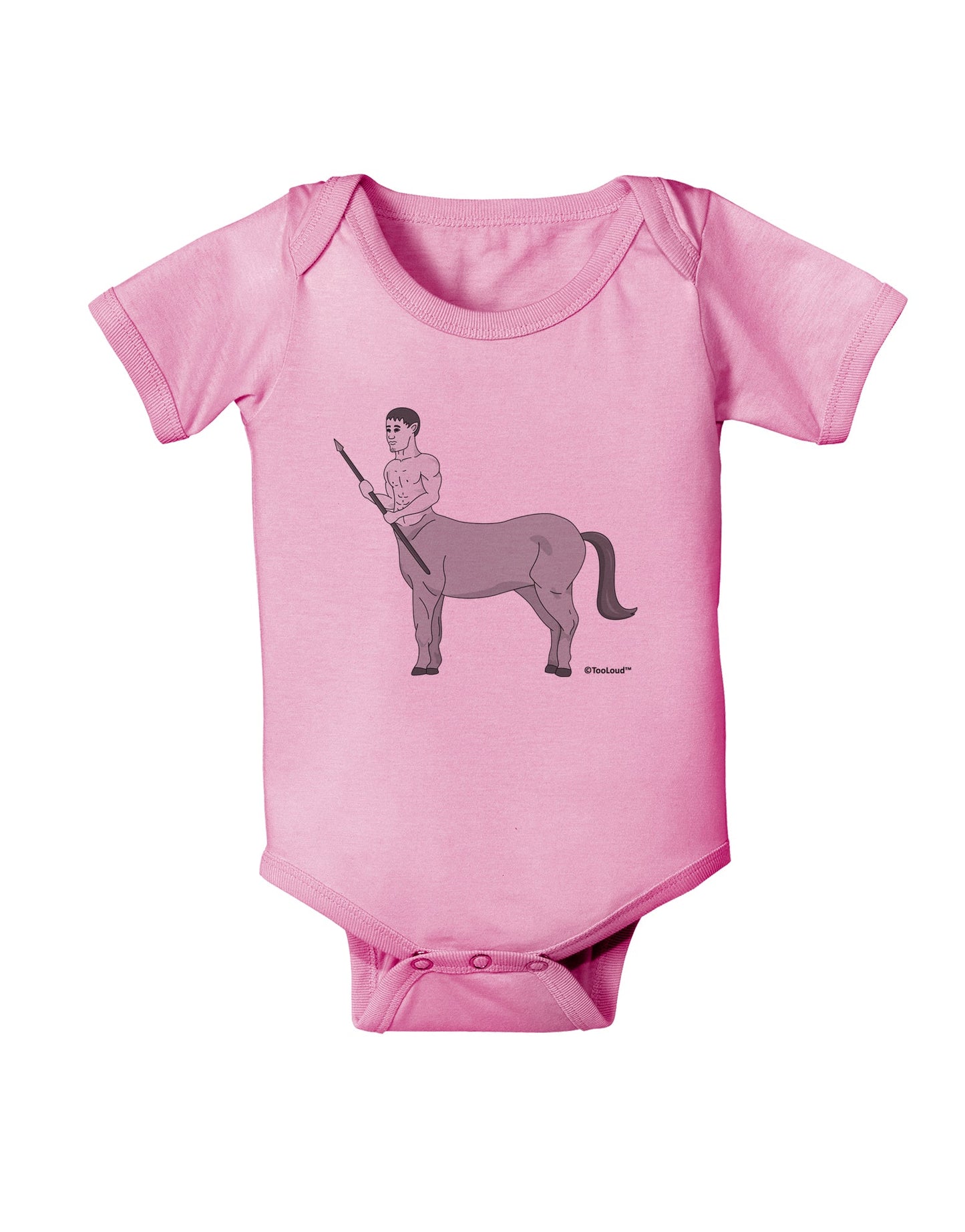 Greek Mythology Centaur Design - Grayscale Baby Romper Bodysuit by TooLoud-Baby Romper-TooLoud-Light-Pink-06-Months-Davson Sales