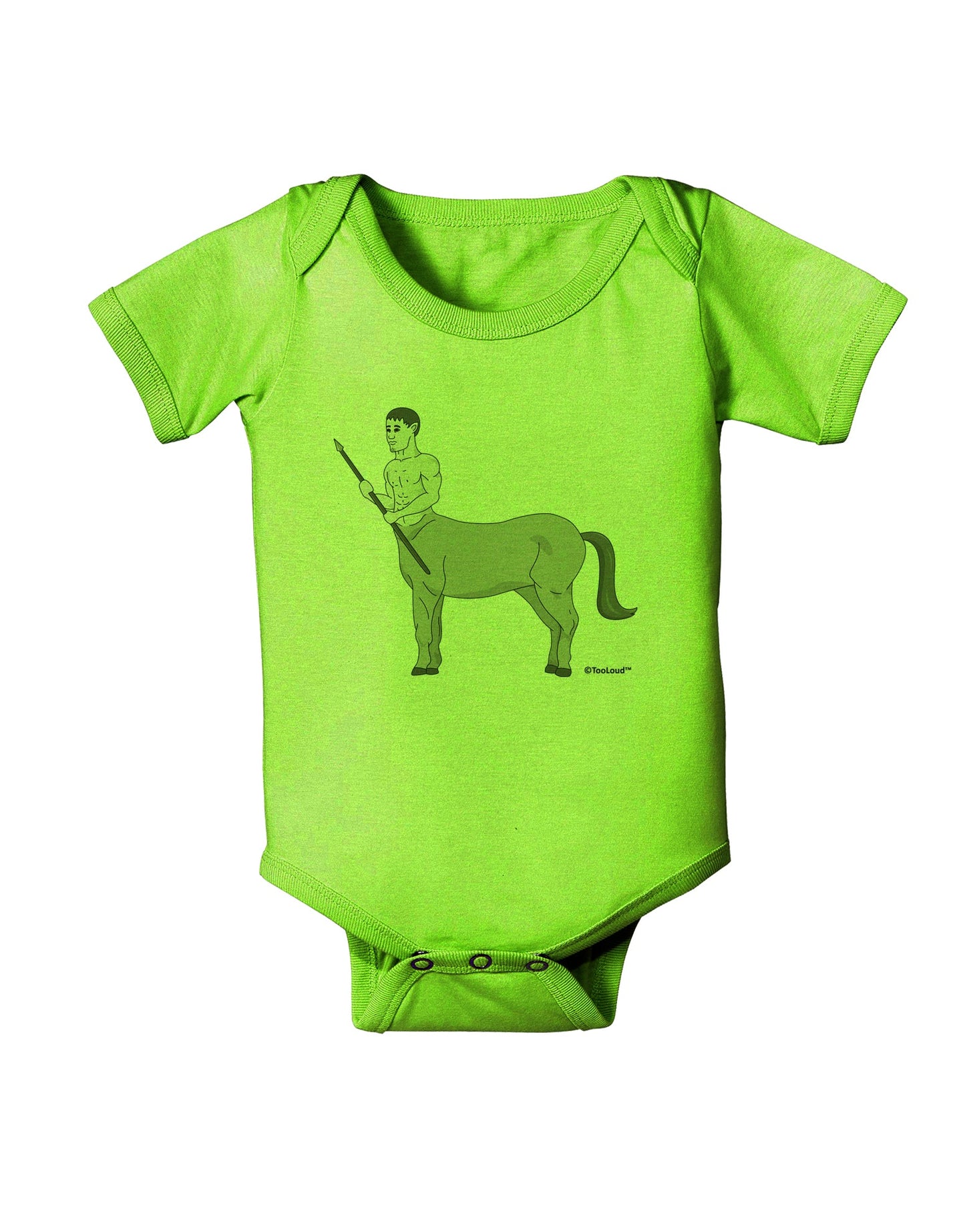 Greek Mythology Centaur Design - Grayscale Baby Romper Bodysuit by TooLoud-Baby Romper-TooLoud-Lime-Green-06-Months-Davson Sales