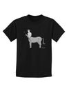 Greek Mythology Centaur Design - Grayscale Childrens Dark T-Shirt by TooLoud-Childrens T-Shirt-TooLoud-Black-X-Small-Davson Sales