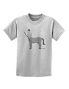 Greek Mythology Centaur Design - Grayscale Childrens T-Shirt by TooLoud-Childrens T-Shirt-TooLoud-AshGray-X-Small-Davson Sales