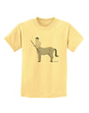 Greek Mythology Centaur Design - Grayscale Childrens T-Shirt by TooLoud-Childrens T-Shirt-TooLoud-Daffodil-Yellow-X-Small-Davson Sales