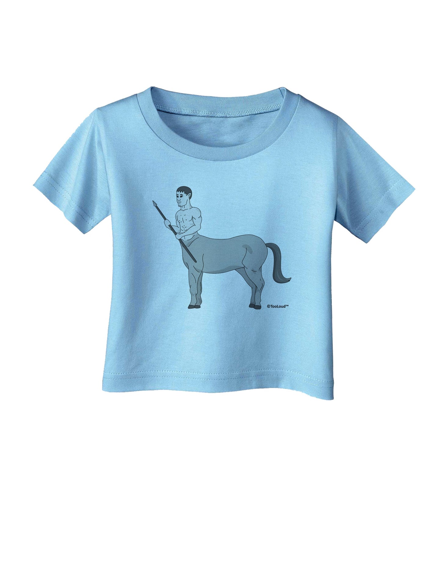 Greek Mythology Centaur Design - Grayscale Infant T-Shirt by TooLoud-Infant T-Shirt-TooLoud-Aquatic-Blue-06-Months-Davson Sales