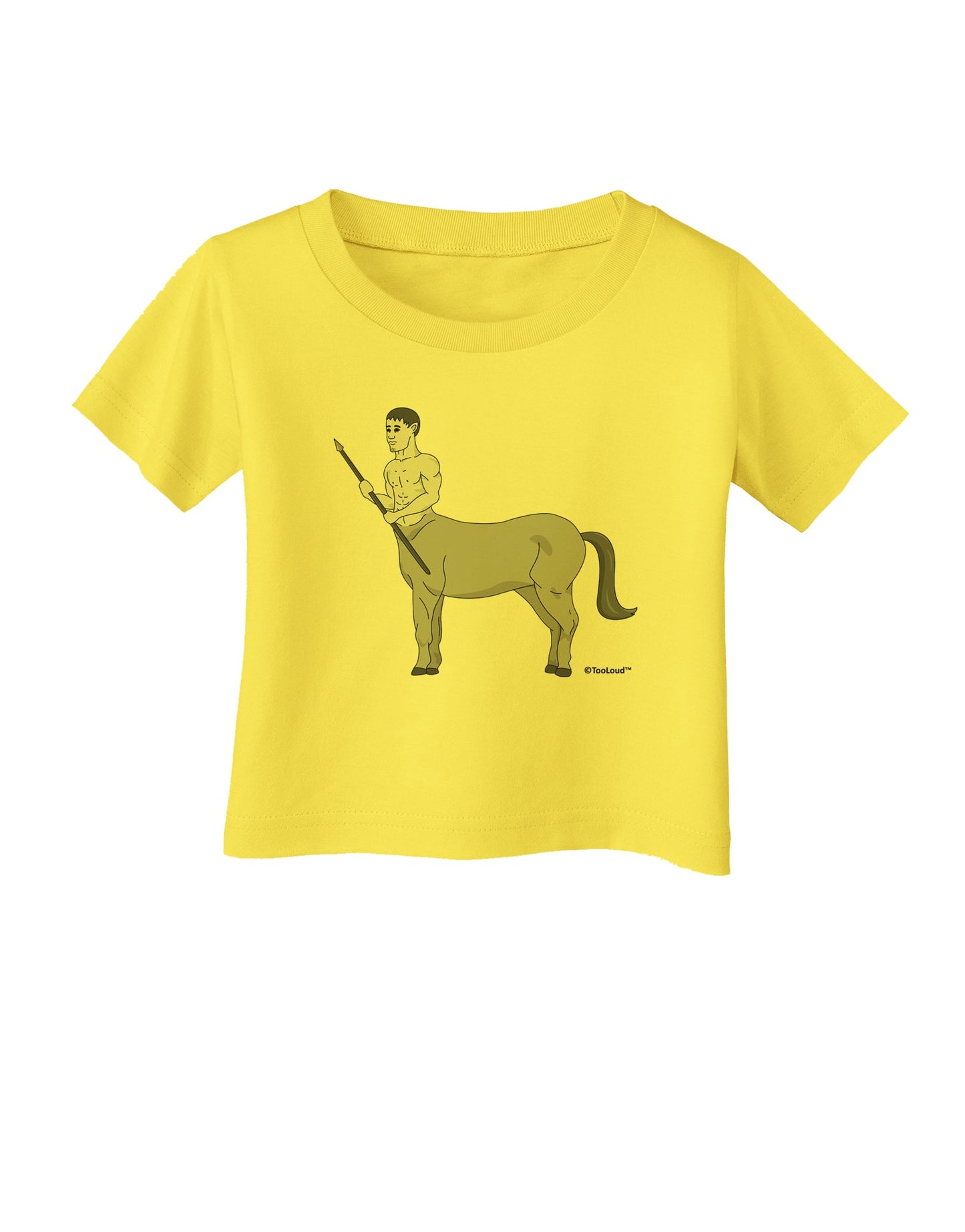 Greek Mythology Centaur Design - Grayscale Infant T-Shirt by TooLoud-Infant T-Shirt-TooLoud-Yellow-06-Months-Davson Sales