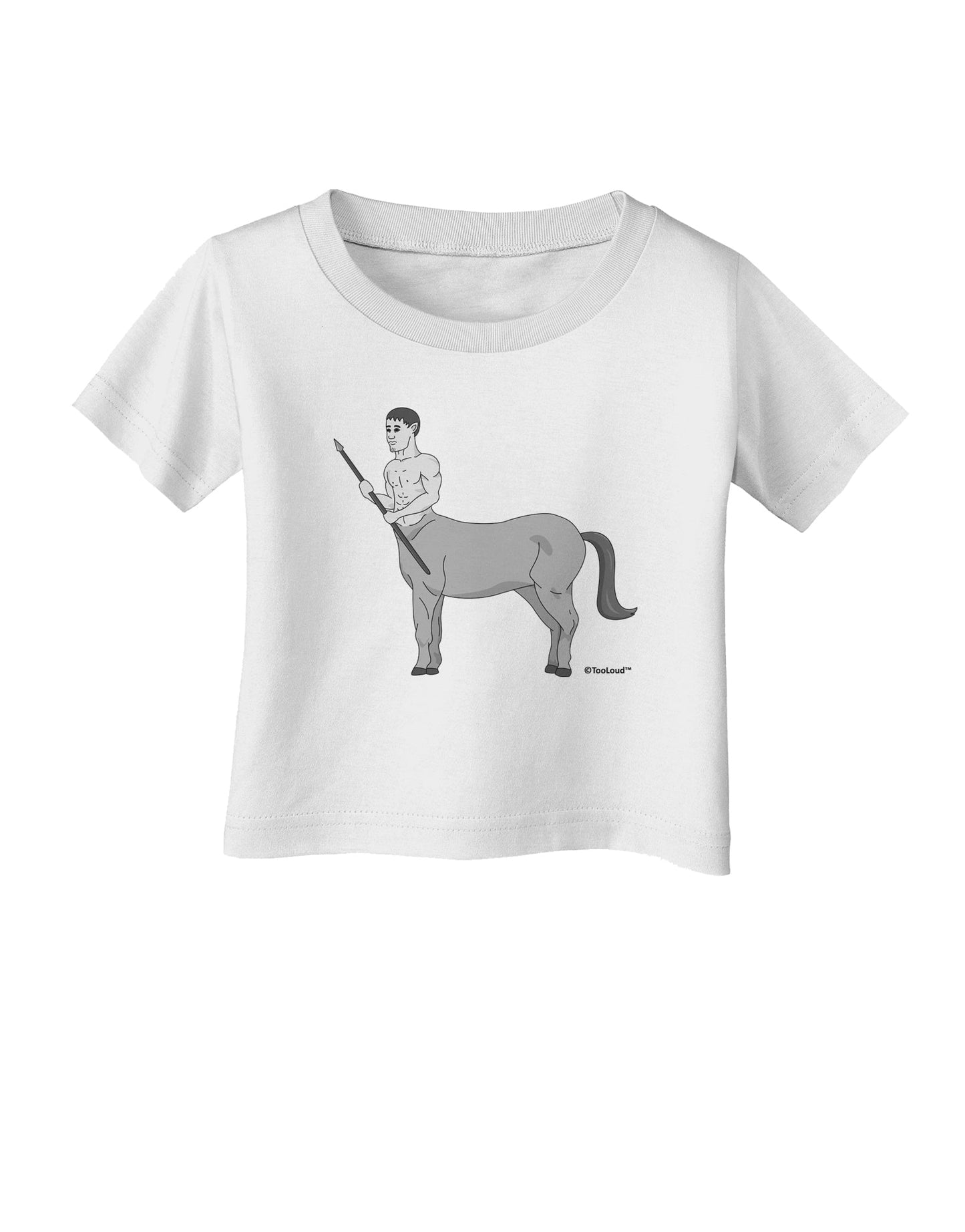 Greek Mythology Centaur Design - Grayscale Infant T-Shirt by TooLoud-Infant T-Shirt-TooLoud-White-06-Months-Davson Sales