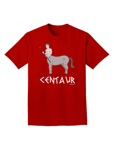 Greek Mythology Centaur Design - Grayscale - Text Adult Dark T-Shirt by TooLoud-Mens T-Shirt-TooLoud-Red-Small-Davson Sales