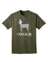 Greek Mythology Centaur Design - Grayscale - Text Adult Dark T-Shirt by TooLoud-Mens T-Shirt-TooLoud-Military-Green-Small-Davson Sales