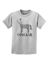 Greek Mythology Centaur Design - Grayscale - Text Childrens T-Shirt by TooLoud-Childrens T-Shirt-TooLoud-AshGray-X-Small-Davson Sales