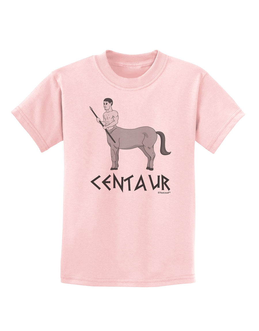 Greek Mythology Centaur Design - Grayscale - Text Childrens T-Shirt by TooLoud-Childrens T-Shirt-TooLoud-White-X-Small-Davson Sales