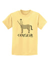 Greek Mythology Centaur Design - Grayscale - Text Childrens T-Shirt by TooLoud-Childrens T-Shirt-TooLoud-Daffodil-Yellow-X-Small-Davson Sales