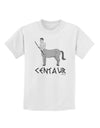 Greek Mythology Centaur Design - Grayscale - Text Childrens T-Shirt by TooLoud-Childrens T-Shirt-TooLoud-White-X-Small-Davson Sales