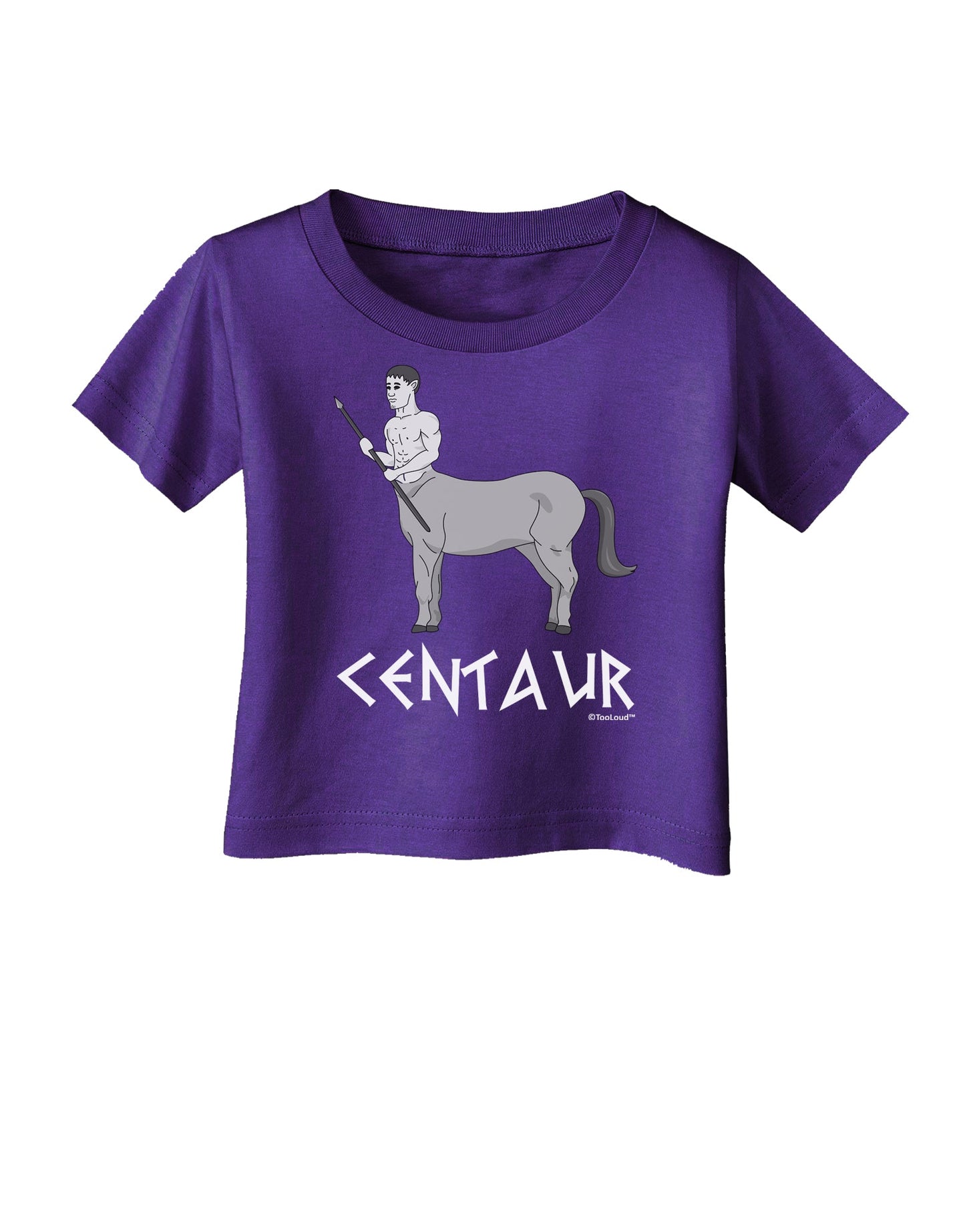 Greek Mythology Centaur Design - Grayscale - Text Infant T-Shirt Dark by TooLoud-Infant T-Shirt-TooLoud-Purple-06-Months-Davson Sales
