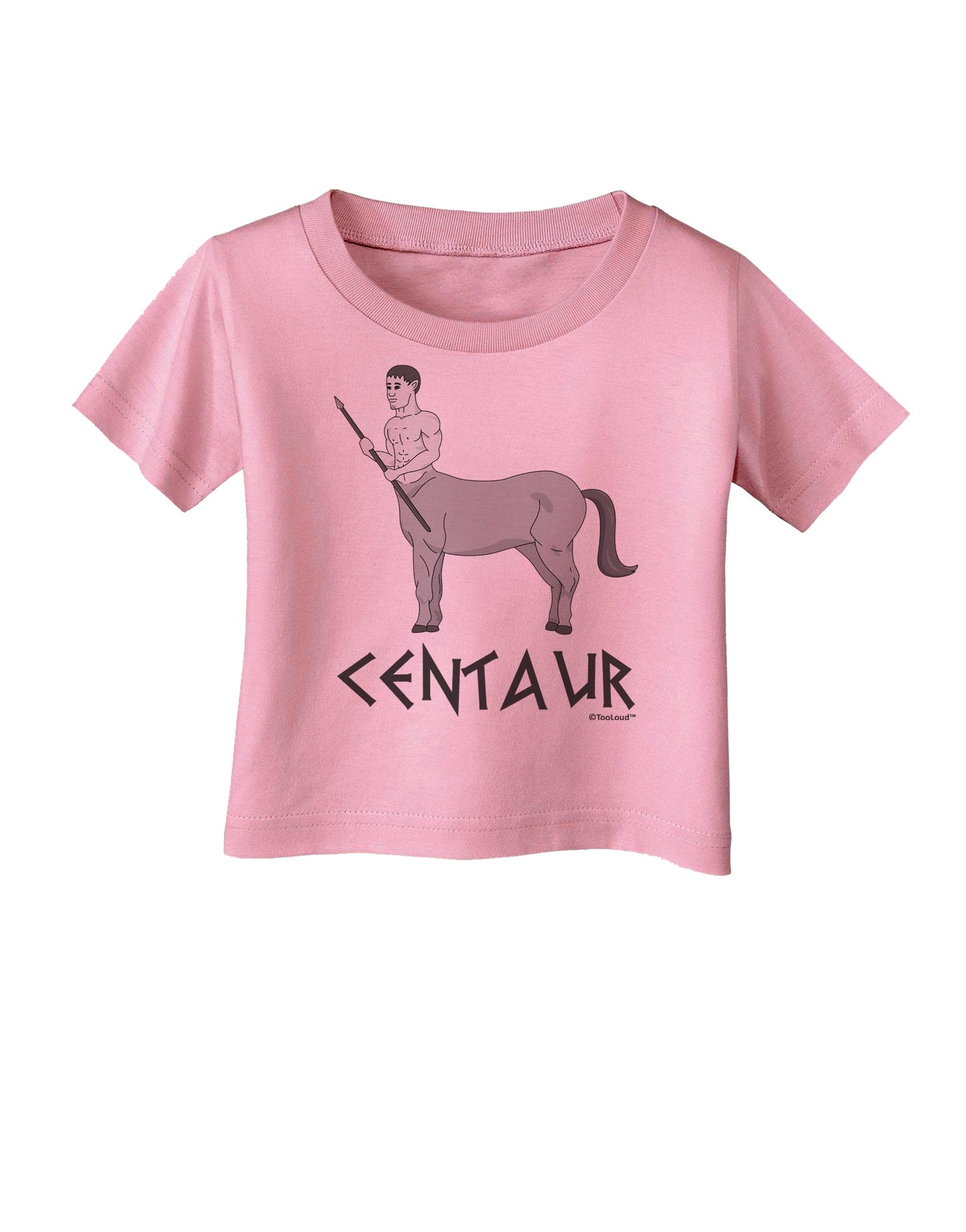 Greek Mythology Centaur Design - Grayscale - Text Infant T-Shirt by TooLoud-Infant T-Shirt-TooLoud-Candy-Pink-06-Months-Davson Sales