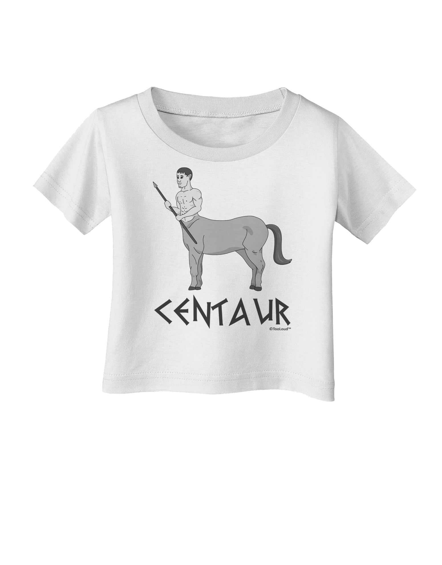 Greek Mythology Centaur Design - Grayscale - Text Infant T-Shirt by TooLoud-Infant T-Shirt-TooLoud-White-06-Months-Davson Sales