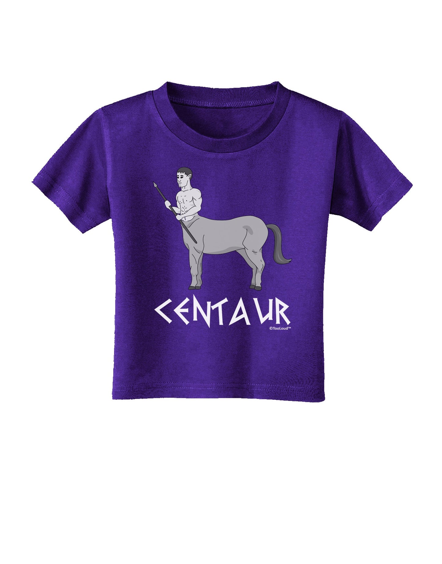 Greek Mythology Centaur Design - Grayscale - Text Toddler T-Shirt Dark by TooLoud-Toddler T-Shirt-TooLoud-Purple-2T-Davson Sales