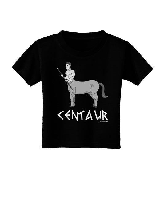 Greek Mythology Centaur Design - Grayscale - Text Toddler T-Shirt Dark by TooLoud-Toddler T-Shirt-TooLoud-Black-2T-Davson Sales