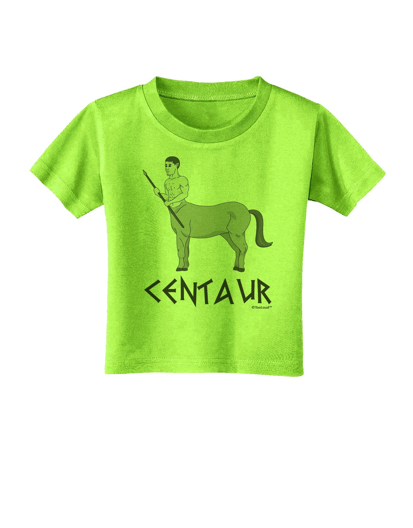 Greek Mythology Centaur Design - Grayscale - Text Toddler T-Shirt by TooLoud-Toddler T-Shirt-TooLoud-Lime-Green-2T-Davson Sales