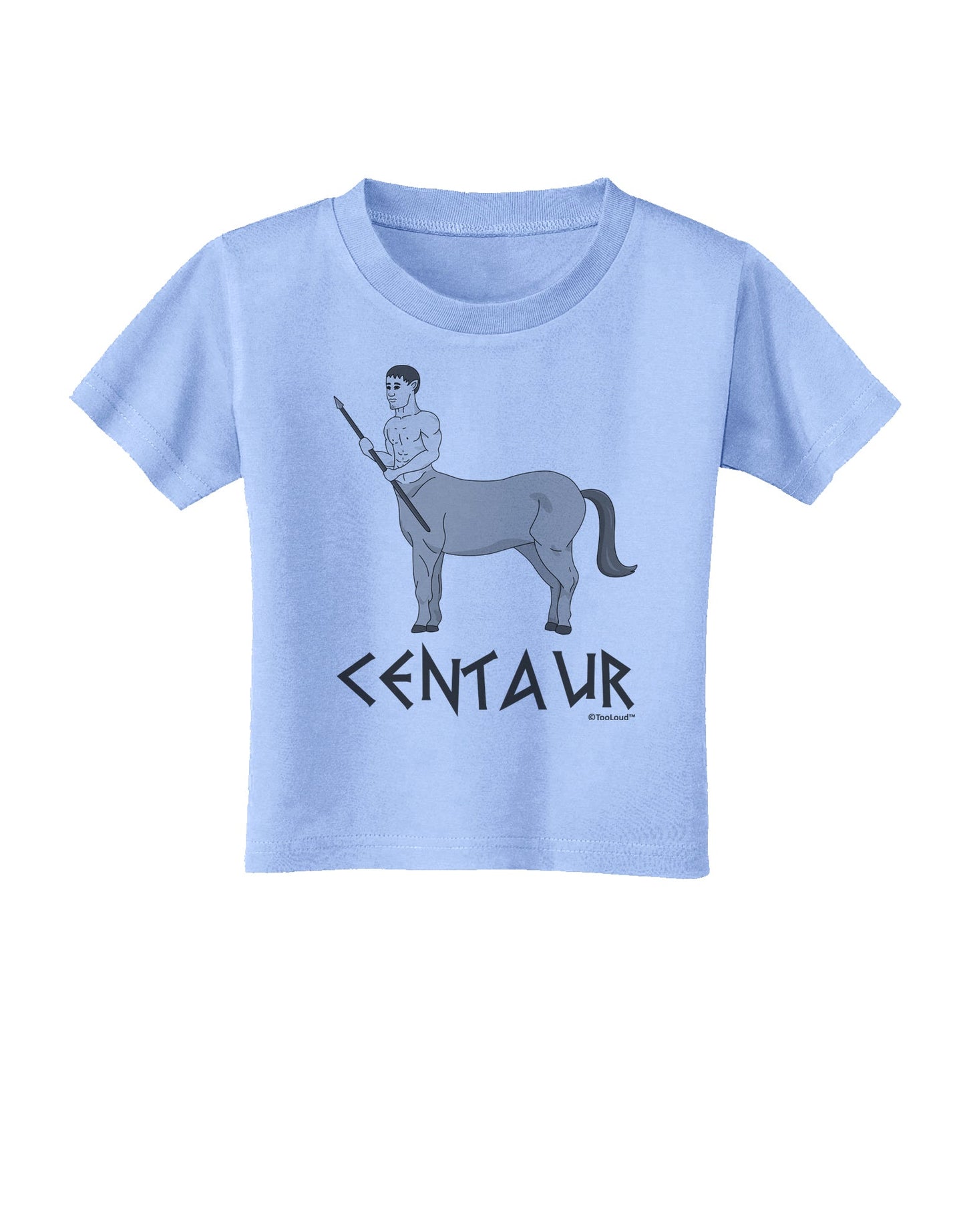 Greek Mythology Centaur Design - Grayscale - Text Toddler T-Shirt by TooLoud-Toddler T-Shirt-TooLoud-Aquatic-Blue-2T-Davson Sales