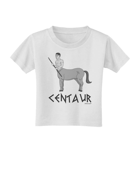 Greek Mythology Centaur Design - Grayscale - Text Toddler T-Shirt by TooLoud-Toddler T-Shirt-TooLoud-White-2T-Davson Sales