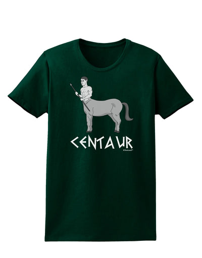 Greek Mythology Centaur Design - Grayscale - Text Womens Dark T-Shirt by TooLoud-Womens T-Shirt-TooLoud-Forest-Green-Small-Davson Sales