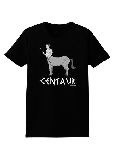 Greek Mythology Centaur Design - Grayscale - Text Womens Dark T-Shirt by TooLoud-Womens T-Shirt-TooLoud-Black-X-Small-Davson Sales