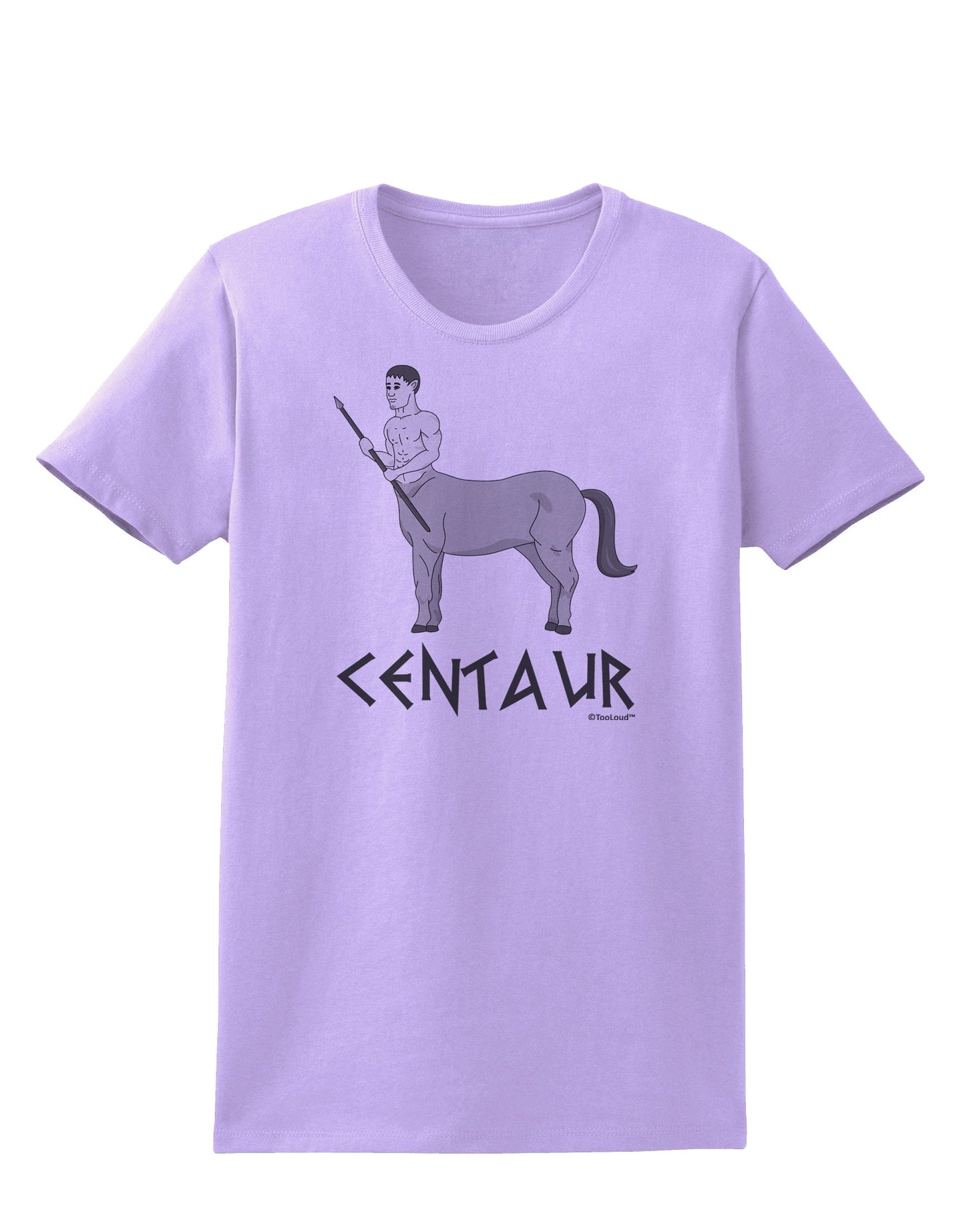 Greek Mythology Centaur Design - Grayscale - Text Womens T-Shirt by TooLoud-Womens T-Shirt-TooLoud-Lavender-X-Small-Davson Sales