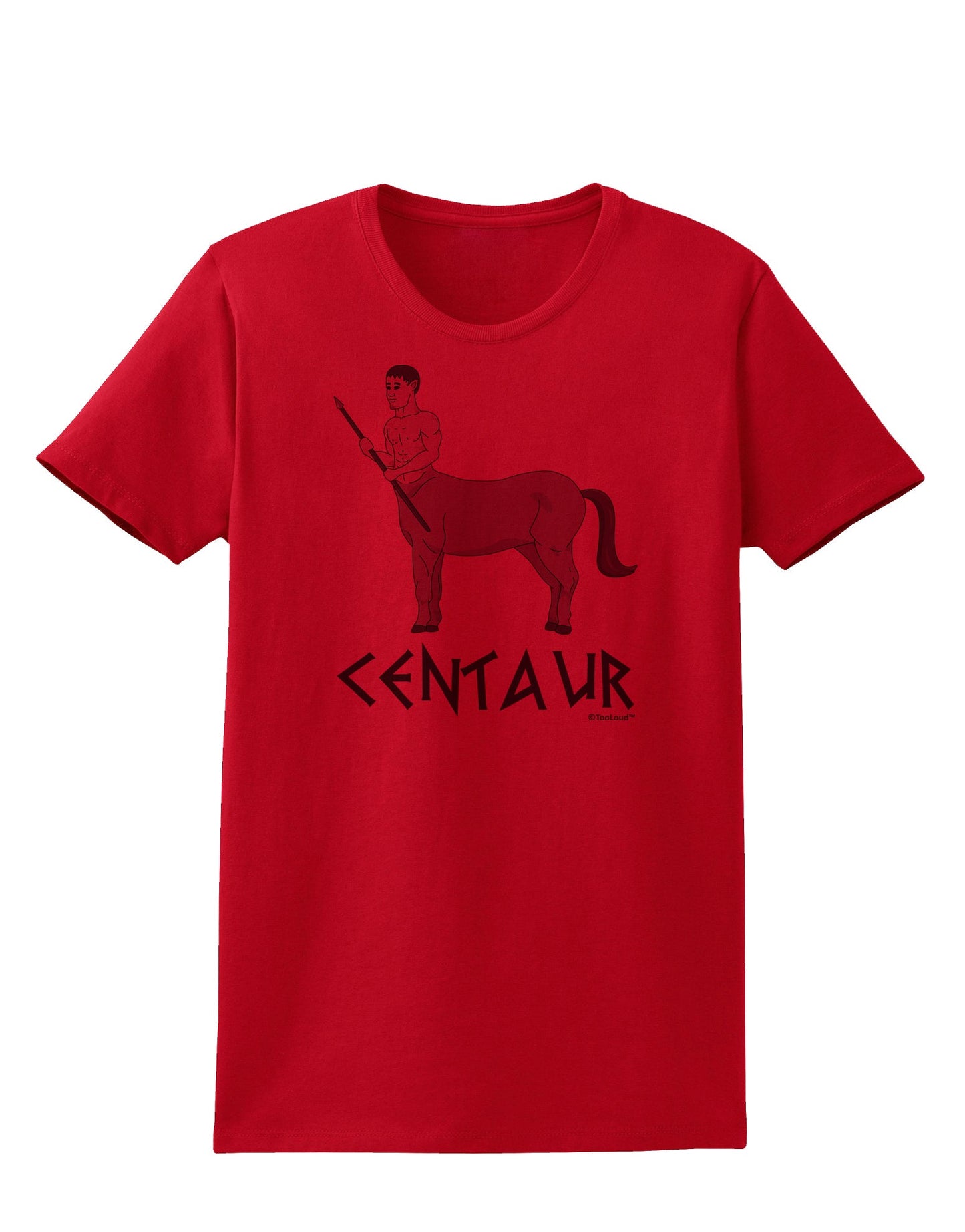 Greek Mythology Centaur Design - Grayscale - Text Womens T-Shirt by TooLoud-Womens T-Shirt-TooLoud-Red-X-Small-Davson Sales