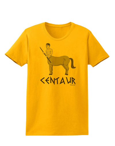 Greek Mythology Centaur Design - Grayscale - Text Womens T-Shirt by TooLoud-Womens T-Shirt-TooLoud-Gold-X-Small-Davson Sales