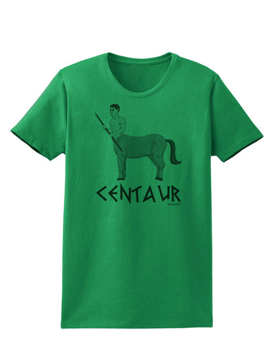 Greek Mythology Centaur Design - Grayscale - Text Womens T-Shirt by TooLoud-Womens T-Shirt-TooLoud-Kelly-Green-X-Small-Davson Sales