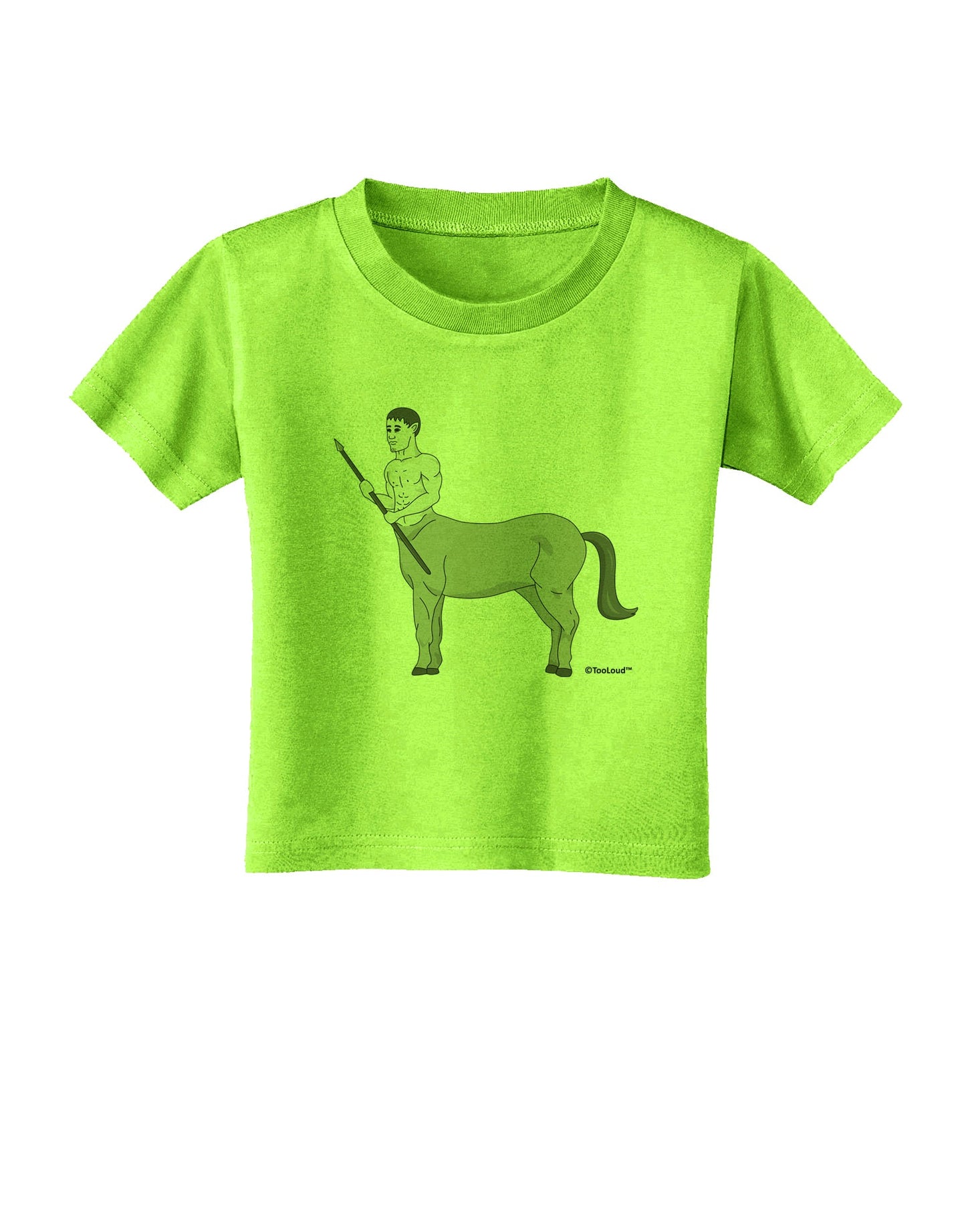 Greek Mythology Centaur Design - Grayscale Toddler T-Shirt by TooLoud-Toddler T-Shirt-TooLoud-Lime-Green-2T-Davson Sales