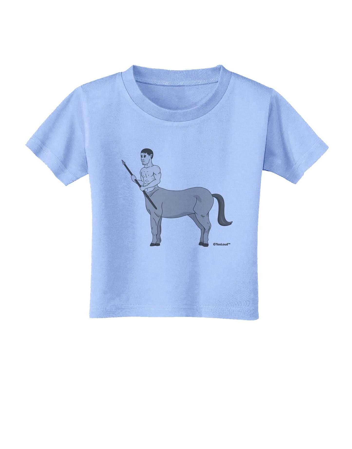 Greek Mythology Centaur Design - Grayscale Toddler T-Shirt by TooLoud-Toddler T-Shirt-TooLoud-Aquatic-Blue-2T-Davson Sales