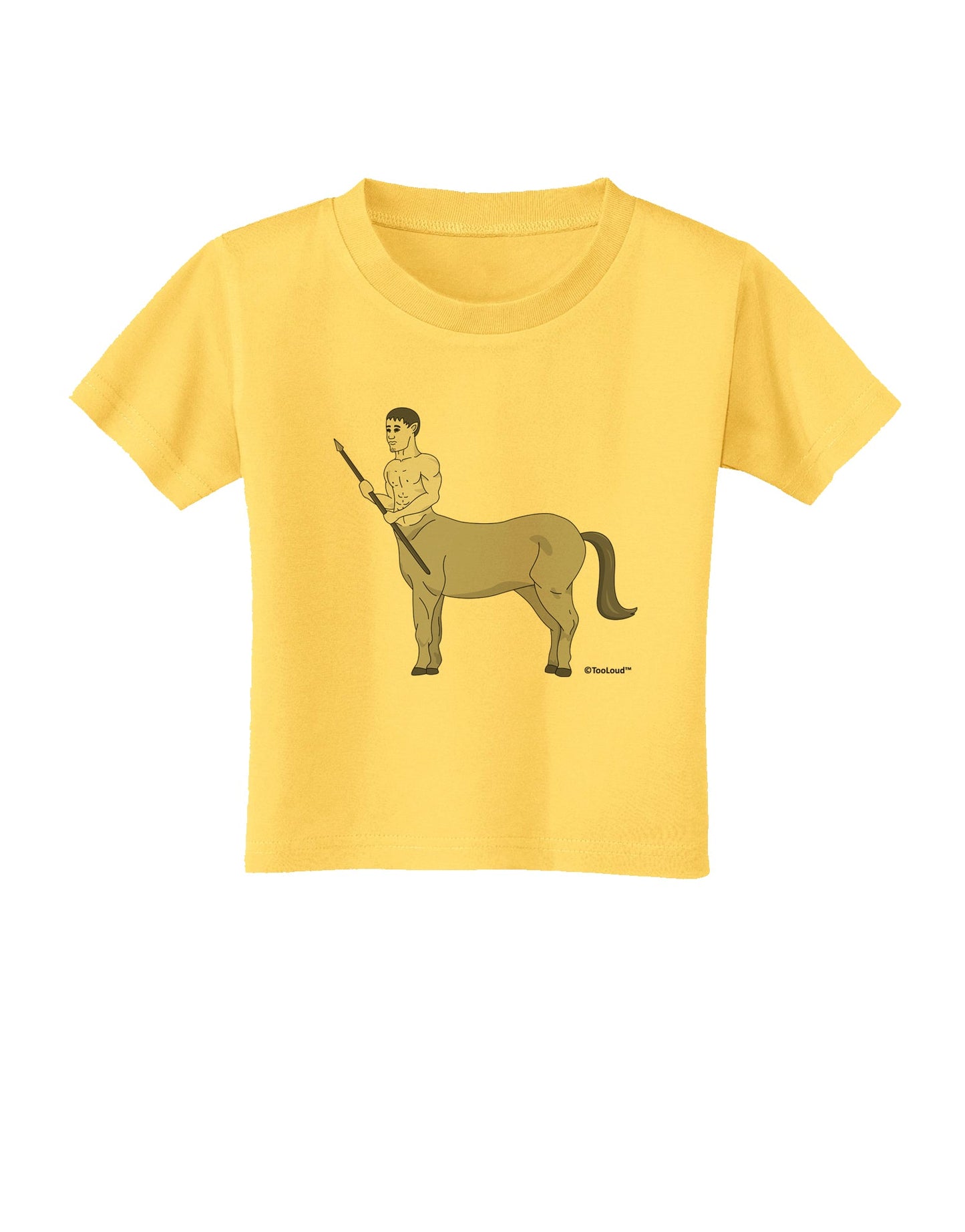 Greek Mythology Centaur Design - Grayscale Toddler T-Shirt by TooLoud-Toddler T-Shirt-TooLoud-Yellow-2T-Davson Sales